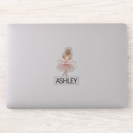 ブロンドバレリーナ名前をカスタムする シール (コンピューター)