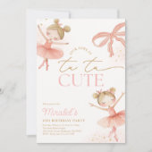 ブロンドバレリーナ誕生日招待状 招待状 (正面)
