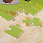 ブロンドパーソナライズされた女性のカーボーイジグソーパズル ジグソーパズル (側面)