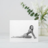  ブロンドビキニベイブB&Wフォトポストカード ポストカード (スタンド正面)