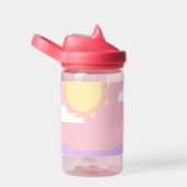 ブロンドピンクの漫画少女の学校の学生 ウォーターボトル (右面)