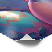 ブロンドピンナップピンク下着イースターエッグ ポスター (コーナー)