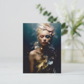 ブロンドファッションモデル撮影 ポストカード (スタンド正面)