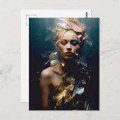 ブロンドファッションモデル撮影 ポストカード (正面/裏面)