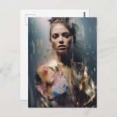 ブロンドファッションモデル撮影 ポストカード (正面/裏面)