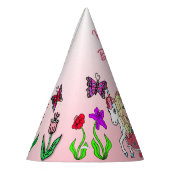 ブロンドフェアリーアンドユニコーン誕生日ハット パーティーハット (左)