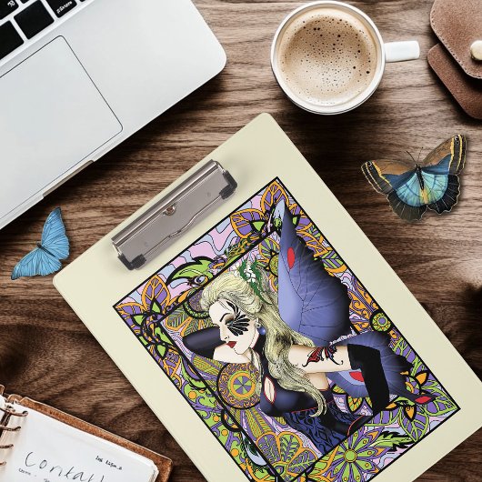 ブロンドフェアリーフローラパープル クリップボード