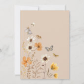 ブロンドフェアリーボホーワイルドフラワーガーデンガール誕生日 サンキューカード (裏面)