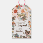 ブロンドフェアリー誕生日エンチャントフォレストメッセージカード ギフトタグ (正面)