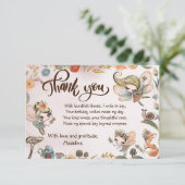 ブロンドフェアリー誕生日エンチャントフォレスト サンキューカード (スタンド正面)