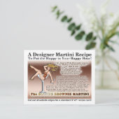 ブロンドブラウニーマルティーニレシピハガキ ポストカード (スタンド正面)