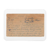 ブロンドブラウニーヴィンテージレシピカードマグネット マグネット (横)