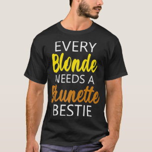 ブロンドブルネット最高のフレンド誕生日ソロリティーシスト Tシャツ
