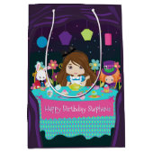 ブロンドブルネット – 茶パーティー中抱き枕 ミディアムペーパーバッグ (正面)