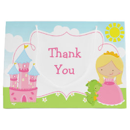 ブロンドプリンセスとドラゴンありがとう ラージペーパーバッグ