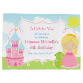 ブロンドプリンセスとドラゴンありがとう ラージペーパーバッグ (裏面)