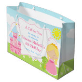 ブロンドプリンセスとドラゴンありがとう ラージペーパーバッグ (裏面アングル)