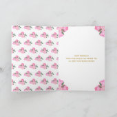 ブロンドプリンセスピンクハッピーバースデー カード (内部)