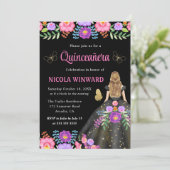 ブロンドプリンセスメキシコフローラドレスキンセアニェラ 招待状 (スタンド正面)