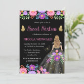 ブロンドプリンセスメキシコフローラドレススウィート16 招待状 (スタンド正面)