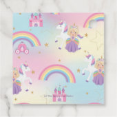 ブロンドプリンセスユニコーン誕生日パーティーありがとう フェイバータグ (裏面)