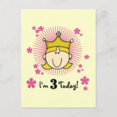ブロンドプリンセス3rd誕生日Tシャツ&ギフト ポストカード (正面)