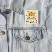 ブロンドプリンセス3rd誕生日Tシャツ&ギフト 缶バッジ (インサイチュ)