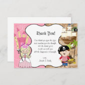 ブロンドプリンセス&海賊版パーティーサンキューカード サンキューカード (正面/裏面)