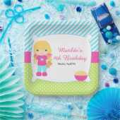 ブロンドヘアガールスリーポバースランバーパーティー ペーパープレート (パーティー)