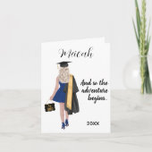 ブロンドヘアガール卒業おめでとうグラード シーズンカード (正面)