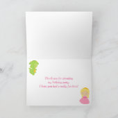 ブロンドヘアプリンセスアンドドラゴンありがとう サンキューカード (内部)