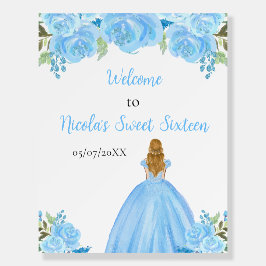 ブロンドヘアプリンセスブルーSweet sixteenウェルカム