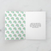 ブロンドヘアプリンセスミントフローラバースデーパーティー カード (内部)