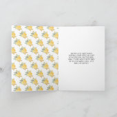 ブロンドヘアプリンセス金ゴールドフローラ誕生日パーティー カード (内部)