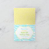 ブロンドヘアボーイプールパーティーバッシュパーティー サンキューカード (内部)