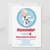 ブロンドヘアーカラートフードボーイズ誕生日招待状 招待状 (正面)