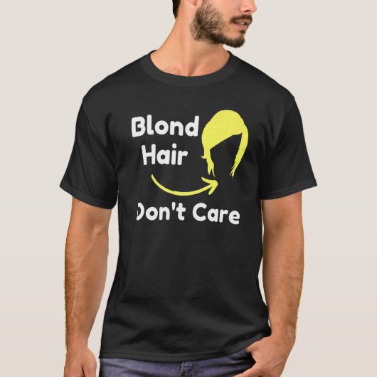 ブロンドヘア気にドレスザー皮肉なノベル Tシャツ (正面)