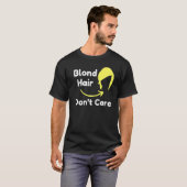 ブロンドヘア気にドレスザー皮肉なノベル Tシャツ (正面フル)
