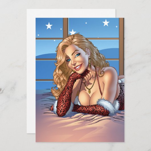 ブロンドヘア、ブルーアイド美しいイラストレーション- Al Rio (正面/裏面)