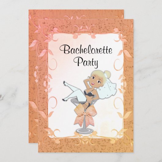 ブロンドヘドバチェロレッテ招待状 招待状 (正面/裏面)