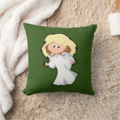 ブロンドベビーエンジェルキュートなクリスマスアニメ クッション (ブランケット)