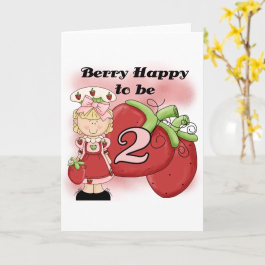 ブロンドベリー2nd誕生日Tシャツとギフト カード (黄色い花)