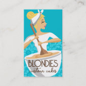 ブロンドベーキング女性ベーカリーのパティシエ料理 名刺 (正面)