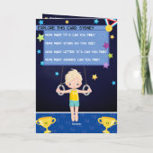 ブロンドボーイズ体操You Are A-Maze-ing誕生日 カード (裏面)