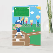 ブロンドボーイズ野球ワードサーチハッピーバースデー カード (正面)