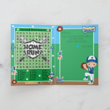 ブロンドボーイズ野球ワードサーチハッピーバースデー