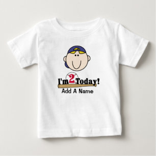ブロンドボーイ野球2nd誕生日Tシャツ ベビーTシャツ