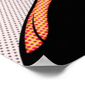 ブロンドポップ・アートのガールアートウーマンヴィンテージ漫画ガールポップ・アートの ポスター (角)