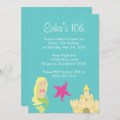 ブロンドマーメイドシー招待状 招待状 (正面/裏面)