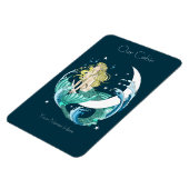 ブロンドマーメイドムーンファンタジーアールデコクルーズ船 マグネット (左側)